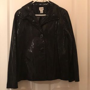 Like new shiny/shimmery black jacket!
